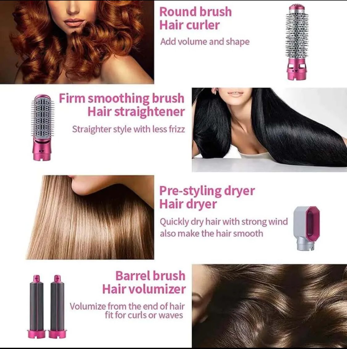 Professional Hair Dryer Brush 5 in 1 Airstyler