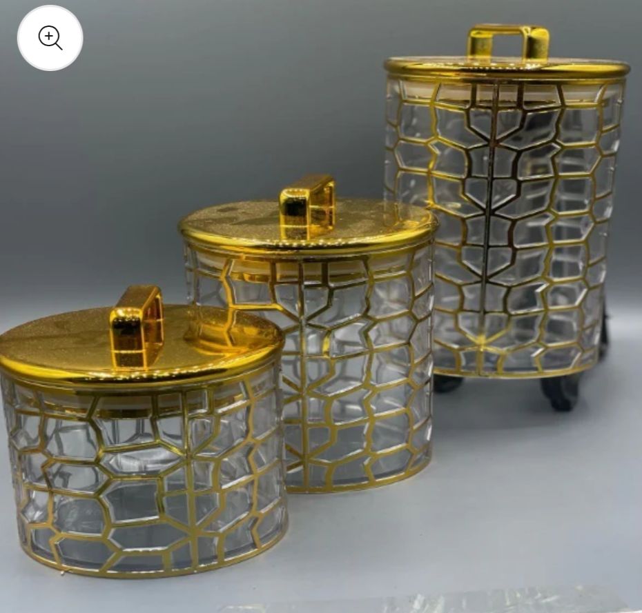 acrylic 3 pcs spice jars